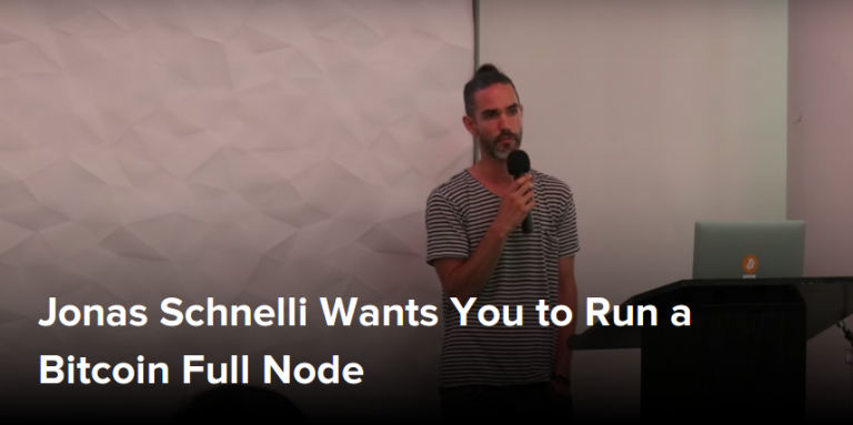 Jonas Schnelli Wants You to Run a Bitcoin Full Node